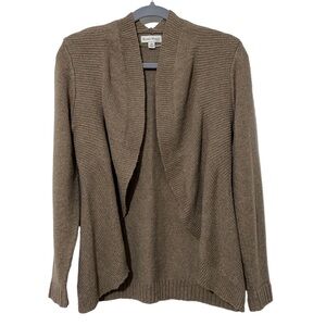 Studio Works Petite Wool Open Front Cardigan Sweater Womens Size PM